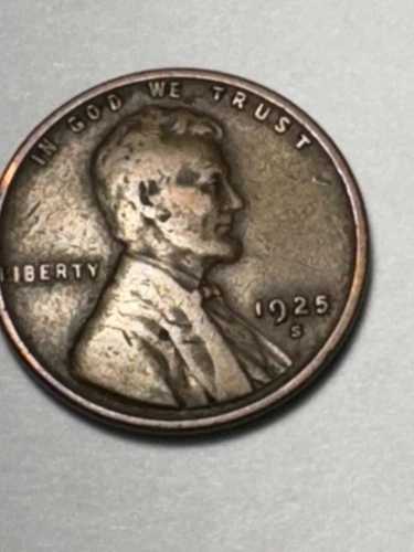 1925年 S リンカーン ウィート セント 米国 ペニー エラー コイン #8