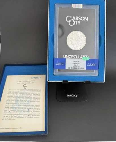1882-CC MS65 CAC GSA ホード モルガン シルバー ダラー NGC 認定宝石 箱/COA付き