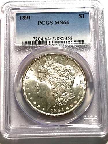 1891年 モルガン銀貨 PCGS MS64 美しいコイン 158,950円