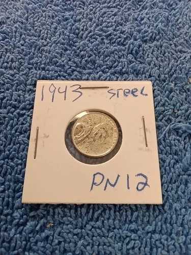 1943年 スチール製 アメリカ合衆国 小麦の穂 エラーペニー ミントマークなし 未使用 158,950円