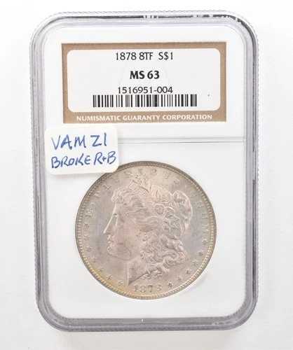 1878年 8TF モルガン銀貨 MS63 NGC 美しいトーン *5200 158,950円