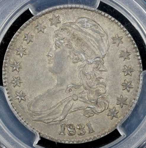 1831年 50セント O-114 キャップドバストハーフダラー PCGS AU 55