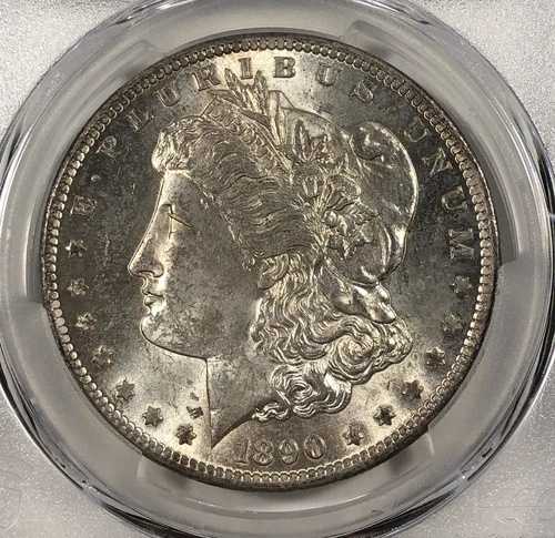 1890-CC モルガン銀貨 1ドル。PCGS 未鑑定。細部まで良好。外観良好。