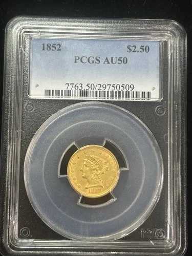 SASA 1852 ゴールド $2.50 リバティ PCGS Au50