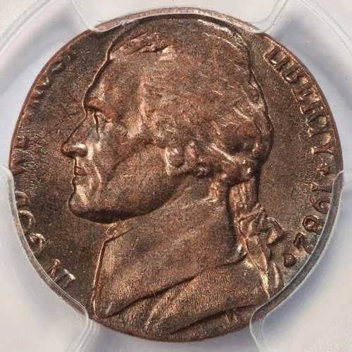 1982年 D Fred Weinberg PCGS MS63 ストラックオンセントプランシェットニッケルミントエラーレア