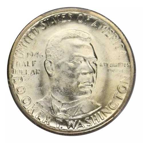 1946-D ブッカー・T・ワシントン記念銀貨ハーフドル PCGS MS-67 CAC