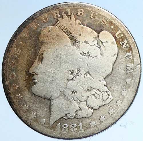1881年 アメリカ合衆国 イーグル オールドシルバー モルガン USドルコイン i113225｜WORLD RESOURCE【QUEEN店】
