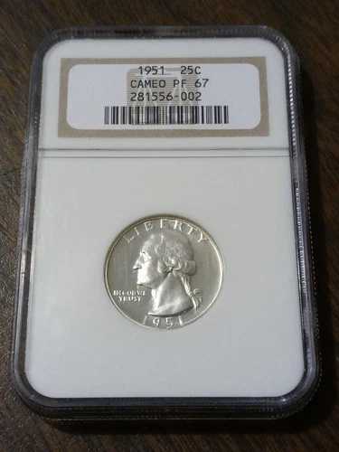 1951-P ワシントン シルバー クォーター カメオ PF67 - NGC 鑑定済み｜WORLD RESOURCE【QUEEN店】