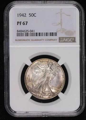 1942年ハーフドル リバティウォーキング NGC PF-67 プルーフ