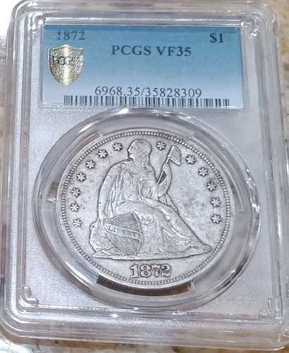 1872年 リバティ・シーテッド・ドル、NGC VF-35｜WORLD RESOURCE【QUEEN店】