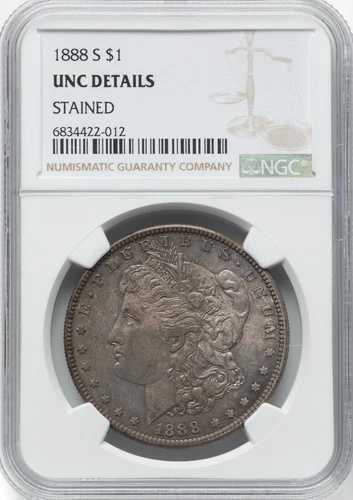 1888-S モーガン シルバー ダラー - NGC Unc 詳細 - 非常に厳選された標本!｜WORLD RESOURCE【QUEEN店】