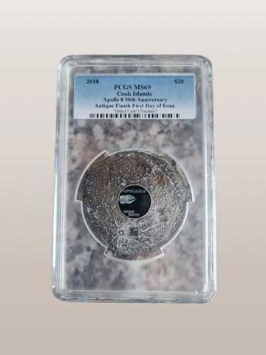2018年 20ドル アポロ8号50周年記念 .999 シルバー 3オンス PCGS MS69 発行初日｜WORLD RESOURCE【QUEEN店】