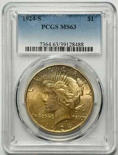 1924年 Sピースドル PCGS MS-63｜WORLD RESOURCE【QUEEN店】