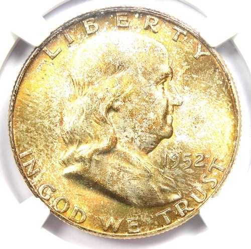 1952-D フランクリン ハーフダラー 50セントコイン - NGC MS66+ FBL プラスグレード - 価値 1,400ドル｜WORLD RESOURCE【QUEEN店】
