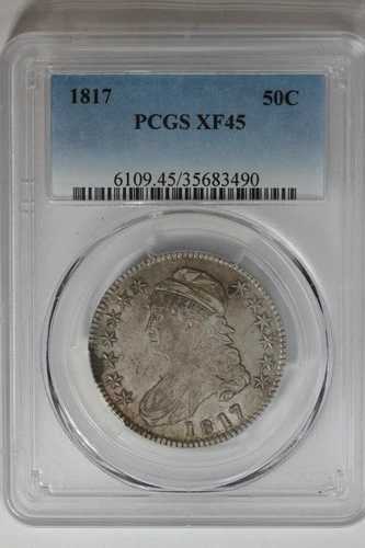 1817 .50 PCGS XF45 1800年代 キャップドバスト ハーフドル|WORLD RESOURCE【QUEEN店】