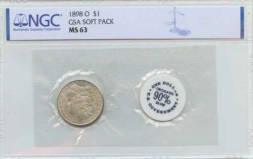 1898-O モルガン・ダラー GSA ソフトパック S$1 NGC MS63|WORLD RESOURCE【QUEEN店】