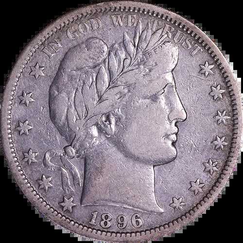 1896-S バーバー ハーフダラー チョイス VF/XF キーデート 美しい外観 美しい打刻｜WORLD RESOURCE【QUEEN店】