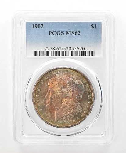 1902年 モルガン銀貨 MS62 PCGS 美しいトーン *6637