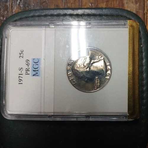 1971年 S ワシントン クォーター 25セント PCGS PR69CAM 「GEM」 キーデイト MB 5386