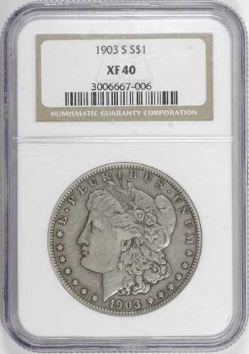 1903-S モルガン銀貨 $1 NGC XF40 [BN006]