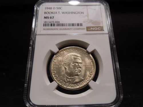 1948-D MS67 ブッカー・T・ワシントン記念銀貨 NGC認定宝石 - ホワイト