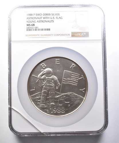 MS68 1988 P SWO-208IIB ヤング・アストロノーツ・シルバー・メダル NGC *0638