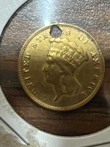 1874年 3ドル金貨
