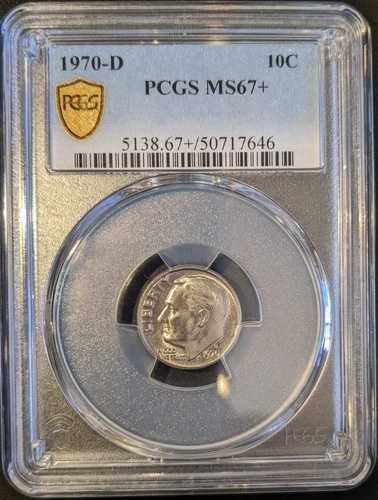 1970年頃 PCGS MS67+ プラスグレード ルーズベルト ダイム スーパーローポップ 2/0