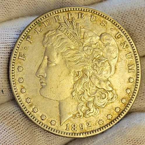 1892年 S モルガン銀貨 オールドクリーニング済み * 肉厚キーコイン *