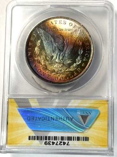 1883 O Morgan $ ANACS MS 64????モンスターマルチカラーピカソオブカラー????ビデオ