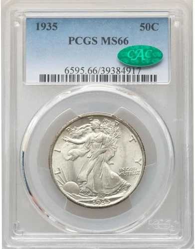 1935年 50セント PCGS MS66 CAC ウォーキング・リバティ・ハーフダラー 39384917 158,950円