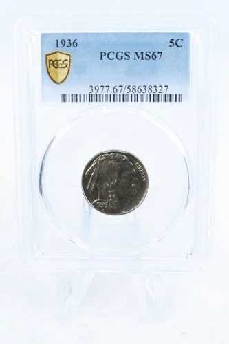 1936-P PCGS MS67 バッファローニッケル ビジネスストライク 5C
