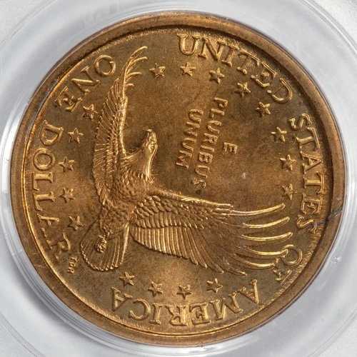 2000年 PCGS MS65 100度回転ダイ＆金属打刻 サカガウィア・ダラー エラー