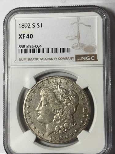 1892-S モルガン銀貨 XF 40