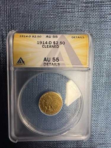 1914-D 2.50ドル インディアンヘッドクォーターイーグル金貨