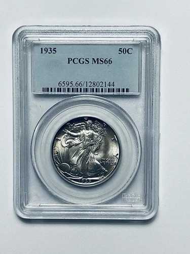 1935年ウォーキング・リバティ・シルバー・ハーフドル PCGS MS66