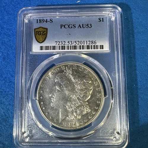 1894年 S モルガン・ダラー AU53 PCGS 90% シルバー 希少 キーデイト ナイスストライク 158,950円