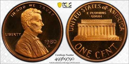 1980年 Sメモリアル リンカーン ペニー 1C PCGS PR 68 DCAM プルーフ アメージング アンサーキュレート
