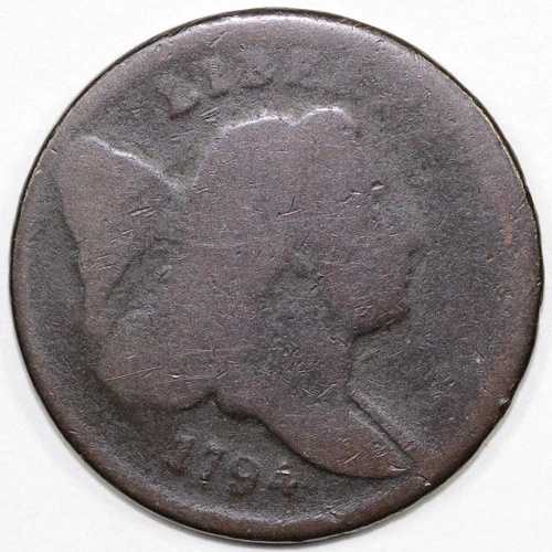 1794 1/2c C-4a リバティキャップ ハーフセント