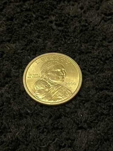 2000 D サカガウィア ドル硬貨（縁に文字なし）