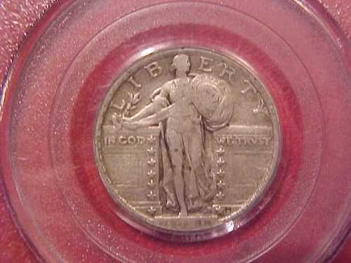 1921年 P シルバー スタンディング リバティ クォーター - PCGS VF25 - 写真をご覧ください! - (G180)