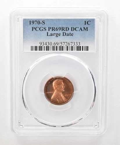 1970-S リンカーン記念セント ラージデイト PR69 RD DCAM PCGS *6665