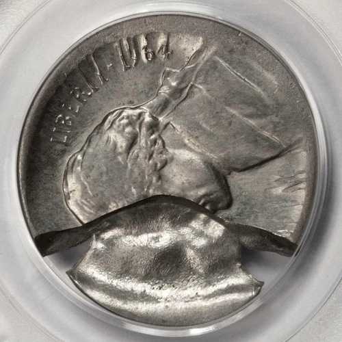 1964年 PCGS MS64 ラージマッシュルーム 25%インデント ブロードストラック ニッケル ミントエラー