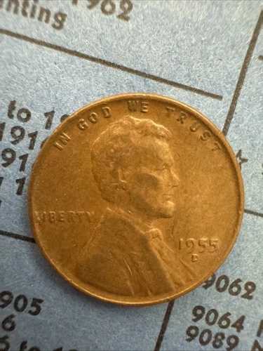 1955年 D ウィートペニー、縁にエラー L