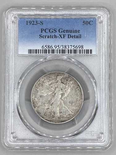 1923-S ウォーキング・リバティ・ハーフダラー PCGS XF 詳細スクラッチ