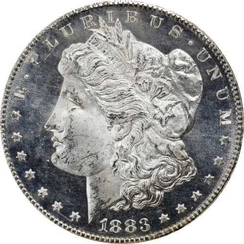 モルガン・ダラー 1883-CC、NGC MS-64 プルーフ級！GSA ホード。魅力的なブラストホワイト！