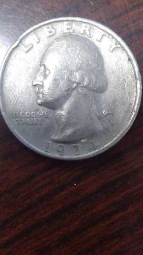 1974年米国クォーター硬貨（ミントマークなし）