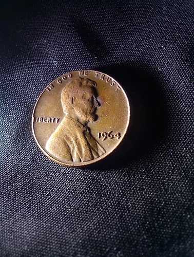 1964 年リンカーン ペニー、ミント マークなし、上部リムのエラー、縁に「L」、その他多数、希少品!