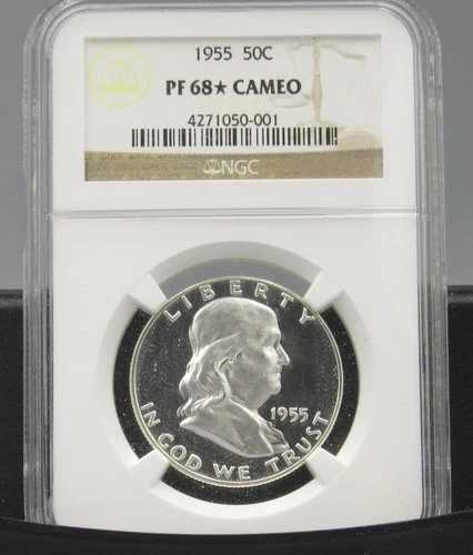 1955年 フランクリンハーフ NGC PF68* スターカメオ