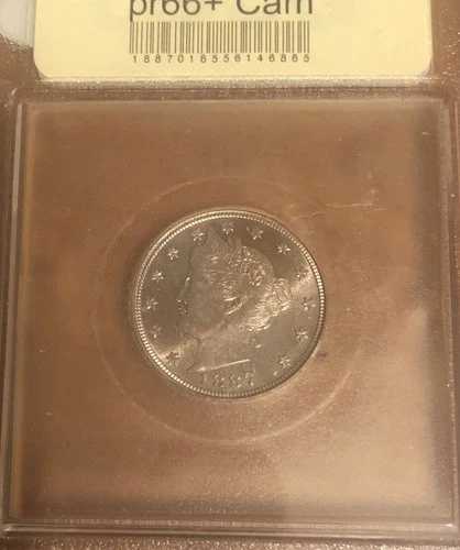 1887年 リバティヘッド Vニッケル 希少プルーフ品質